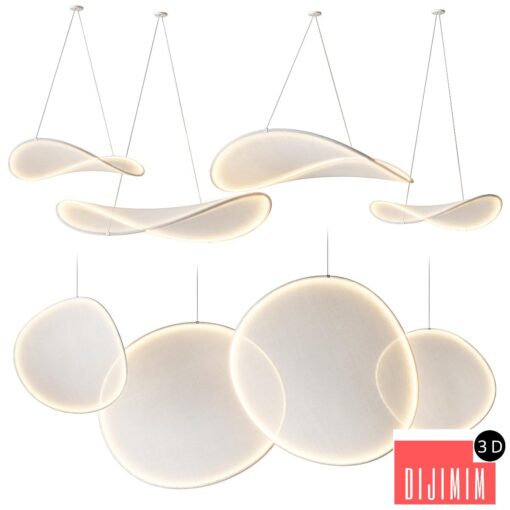 IIII 09 LED fabric pendant lamps