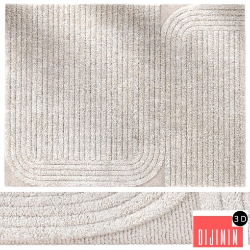 Erden Furrow – Natural White rug