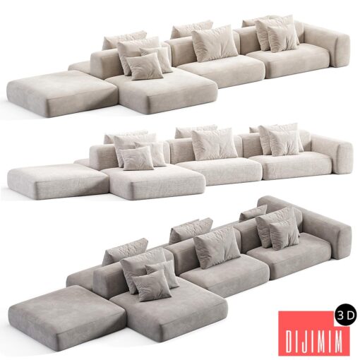 Stone Sofa Modular Sofa By Tamamm