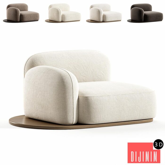 Faial One Armed Lounge Chair - Görsel 1