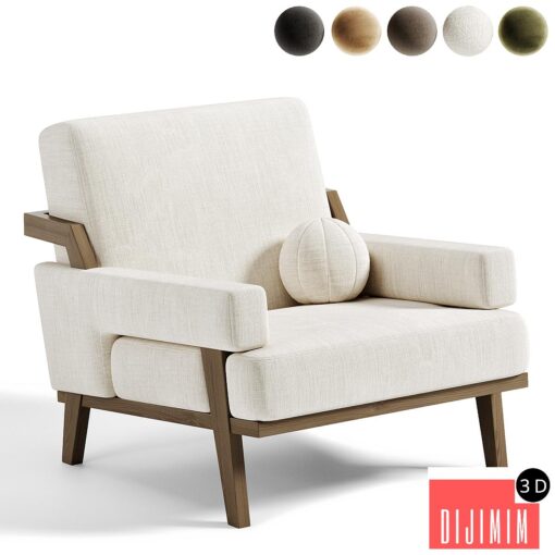 Cigar Ottoman Armchair