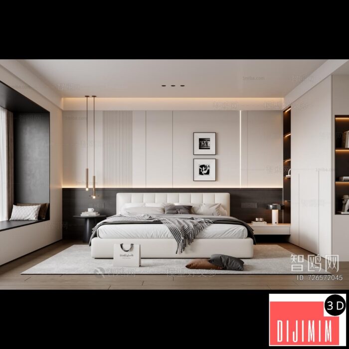 Modern Bedroom ID:726572045 - Görsel 1