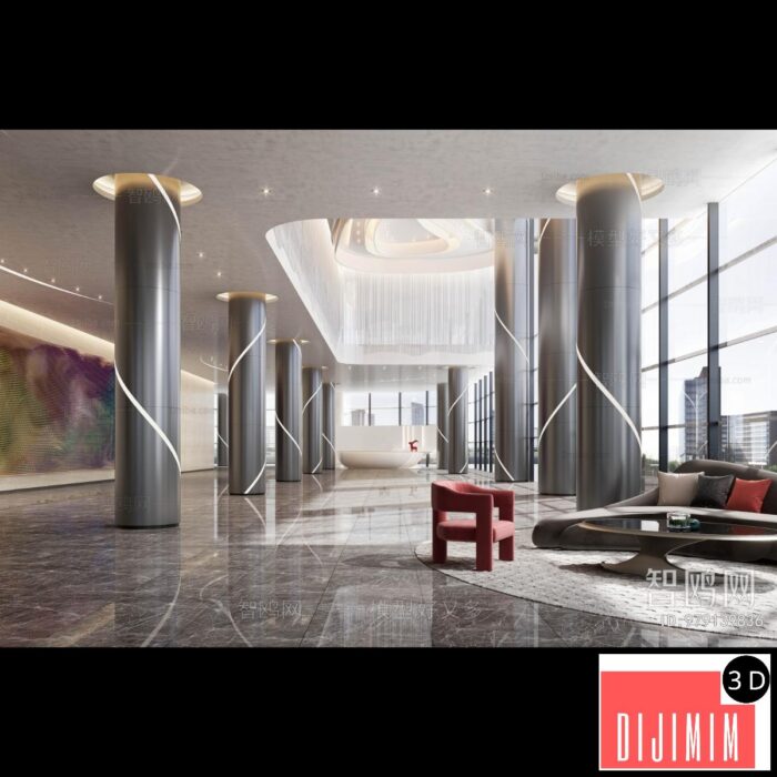 Modern Office Reception Desk ID:979139836 - Görsel 1