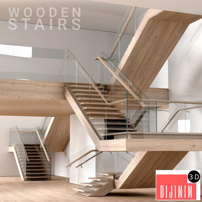 Wooden stairs - Görsel 1