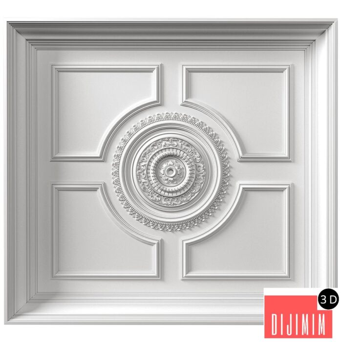 Ceiling set classic style.Classic coffered ceiling - Görsel 1