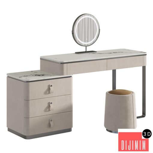 Lalume dressing table with makeup mirror