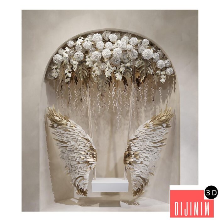 Decorative swing with wings - Görsel 1