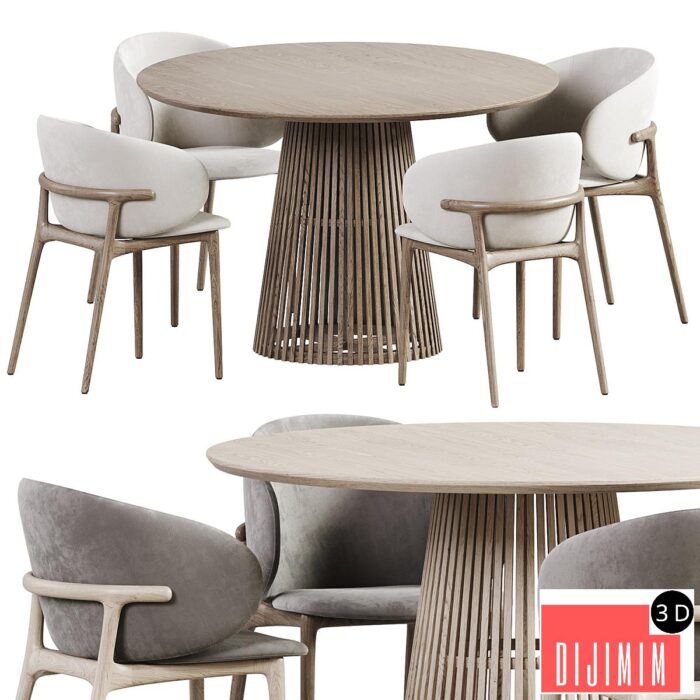 Melam Chair Jeanette Table - Görsel 1
