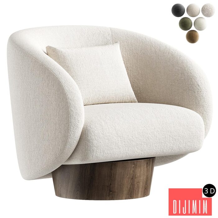 Union Home Rotunda Swivel Chair - Görsel 1