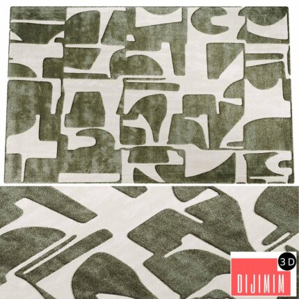 Ecorugs floor rug Papercut yellow