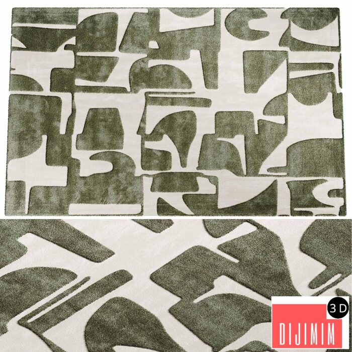 Ecorugs floor rug Papercut yellow - Görsel 1