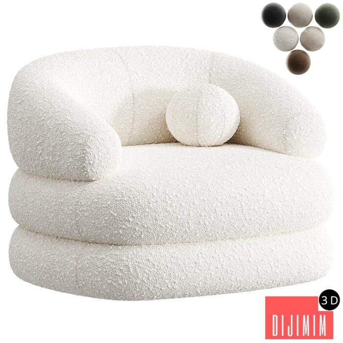 Neo Boucle Armchair - Görsel 1