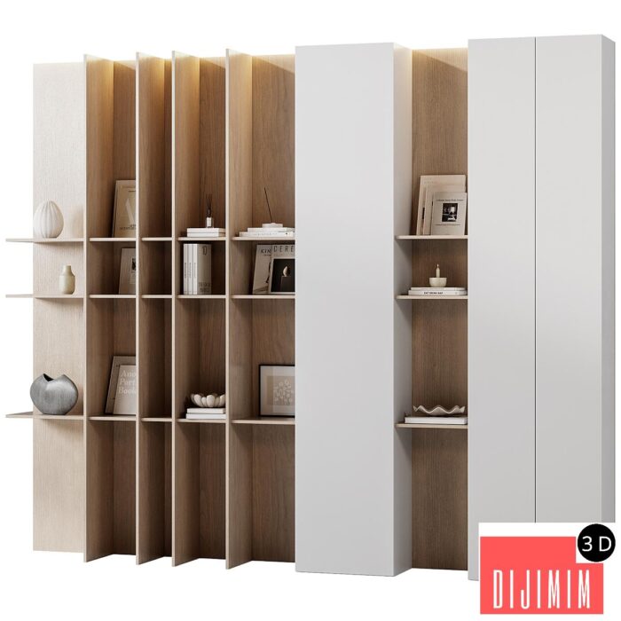 wooden shelving decor set 7 - Görsel 1