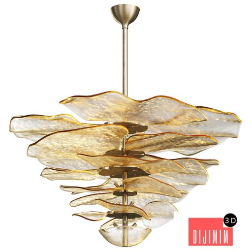 Chandelier Lilypad Ambre by Laura Gonzalez