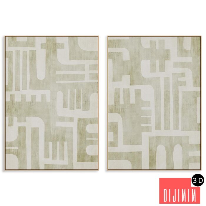 Abstract Painting Frame set 0531 - Görsel 1