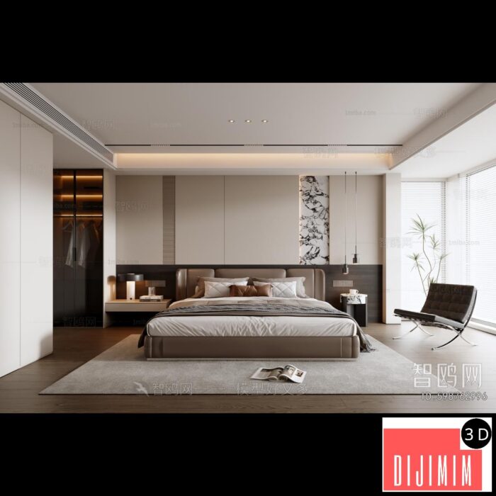 Modern Bedroom ID:598762996 - Görsel 1