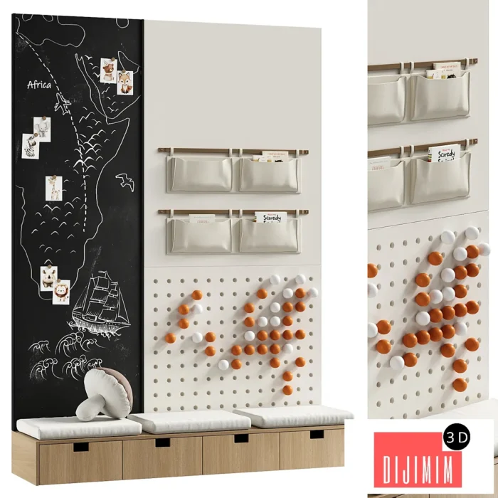 Decor for children's room | Chalkboard - Görsel 1