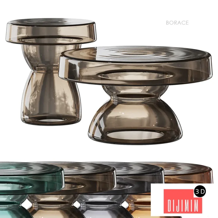 Borace Di Glass side table - Görsel 1