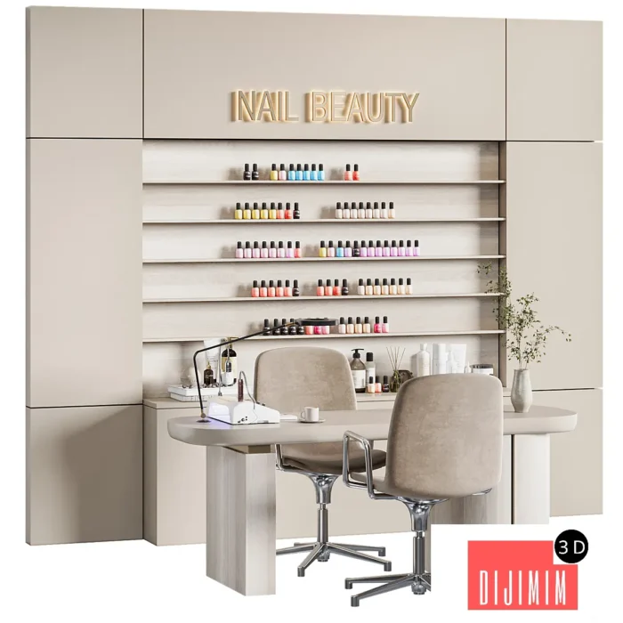 manicure area in the beauty salon 06 - Görsel 1