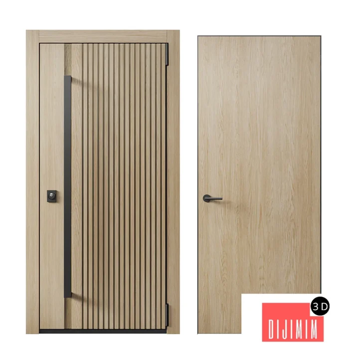 Entrance door and concealed door 08 - Görsel 1