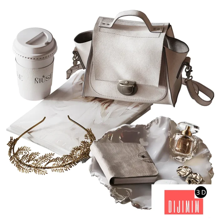 Decor set with jewelry and bag - Görsel 1