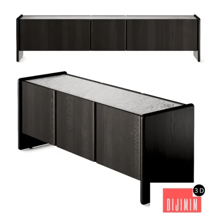 Minotti Logan Wood Sideboards
