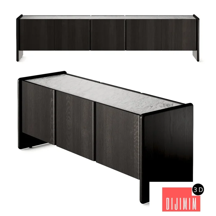 Minotti Logan Wood Sideboards - Görsel 1