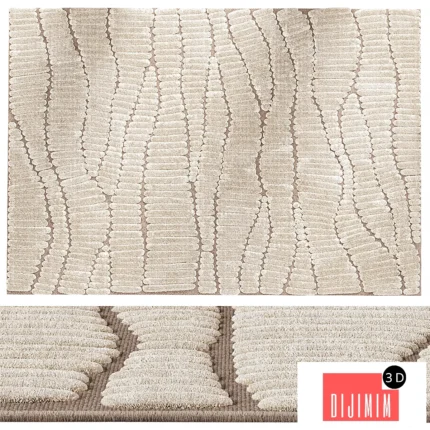 Fossil Cream Beige Modern Textured Rug