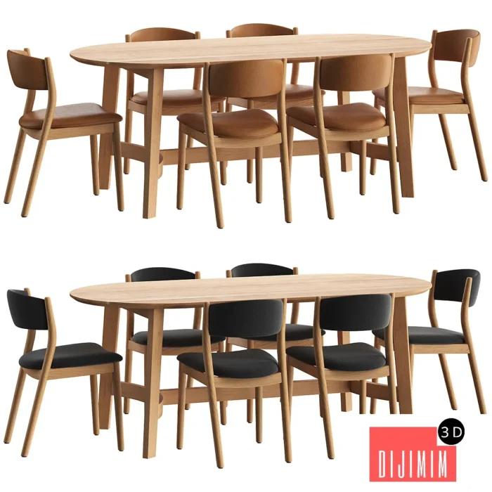 Moe's-Trie dining table and Marcus Samuelsson Dining Chair - Görsel 1
