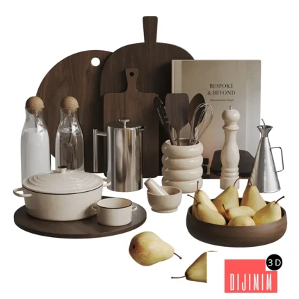 Kitchen Decor Set With Pears