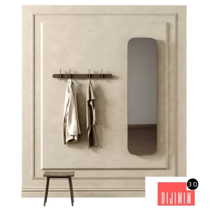 Hallway with hanger and mirror from Bolia