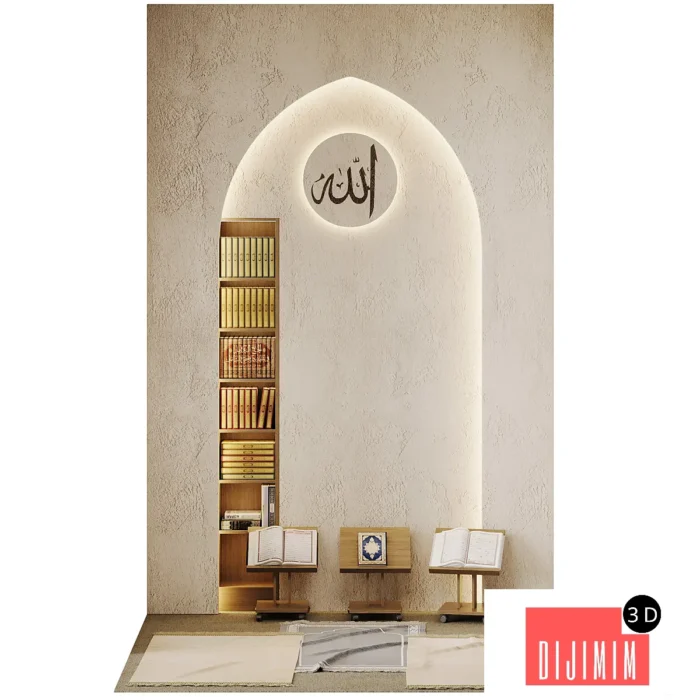Prayer room wall design 01 - Görsel 1