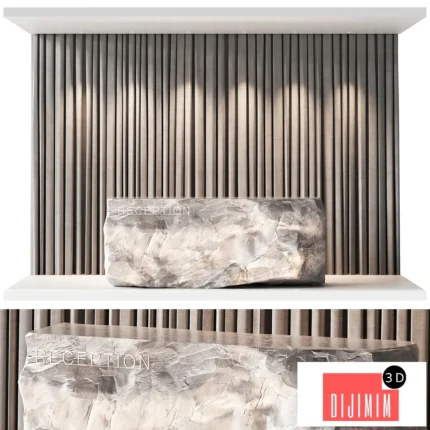 Reception desk natural rock 6