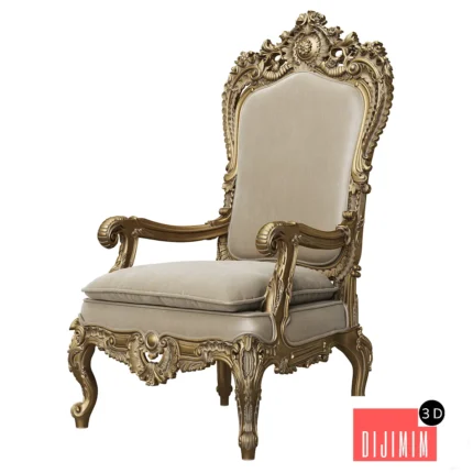 Asnaghi Interiors Throne Armchair art.19246