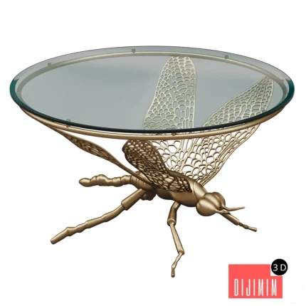 Garda Decor COFFEE TABLE DRAGONFLY