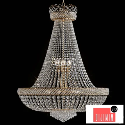 Hanging crystal chandelier Dio D'Arte Bari EG