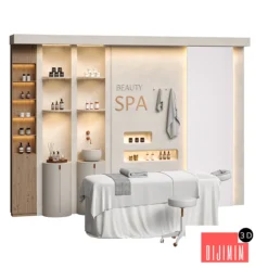 Spa with massage table and accessories P02