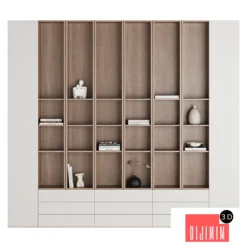 Built-in bookcase 007 KM