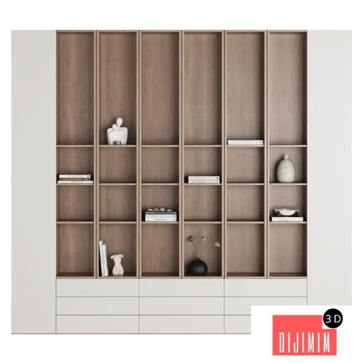 Built-in bookcase 007 KM