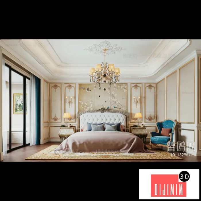 European Style Bedroom ID:100119135 - Görsel 1