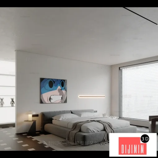 Modern Wabi-sabi Style Bedroom ID:612817056