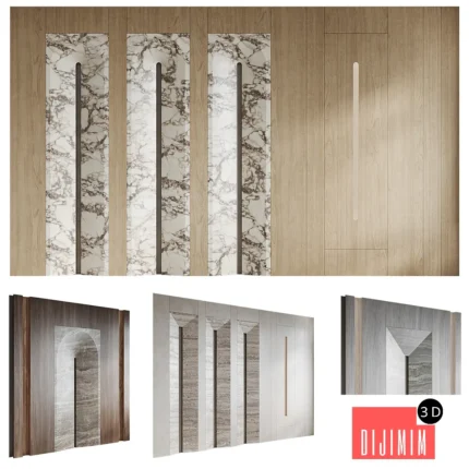 Set of Cone wall panels