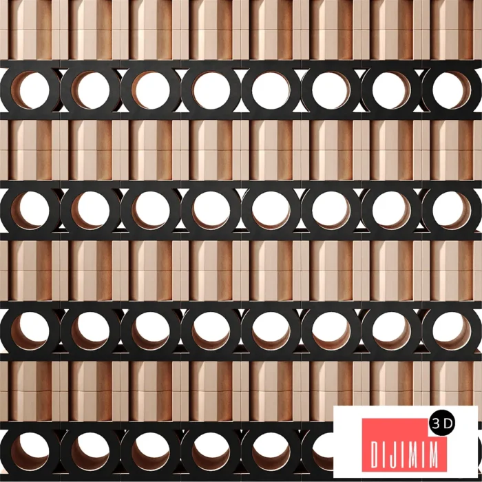 Modular decorative partition JALI NEUTRO & NERO by Mutina - Görsel 1