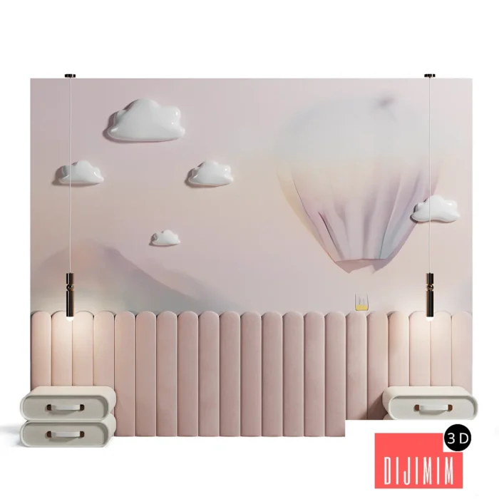 Headboard in nursery 06 - Görsel 1