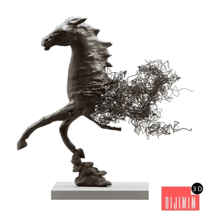 abstract horse sculpture