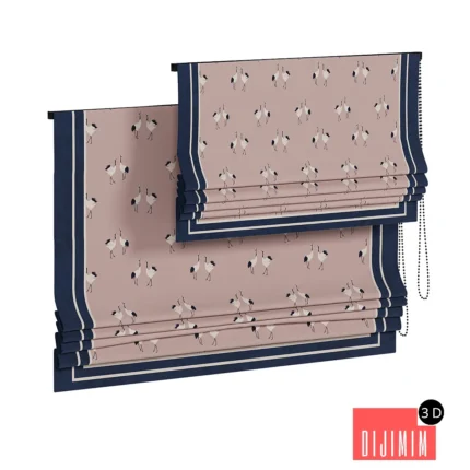 Roman blind with piping 03