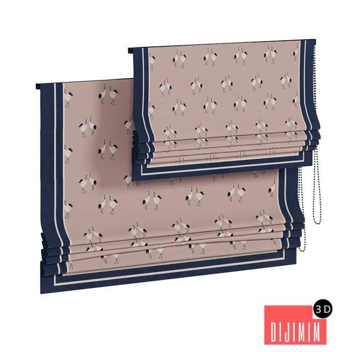 Roman blind with piping 03 - Görsel 1