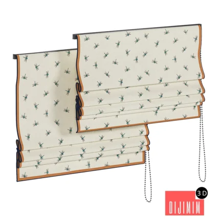 Roman blind with piping 05