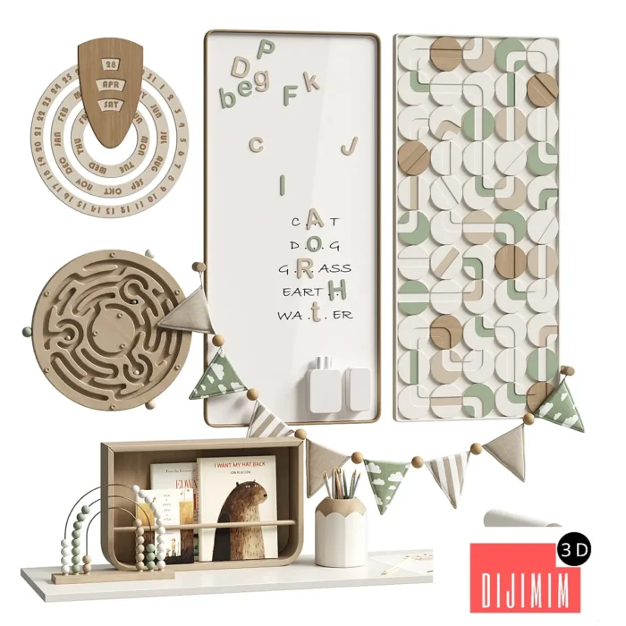 Wall decor for children's room 02 - Görsel 1