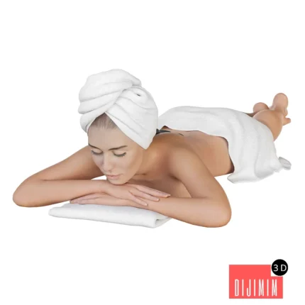 Girl at a spa treatment